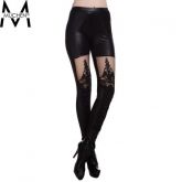 Legging courino com renda