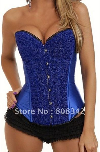 Corselet Overbust com fechamento em busk e brilho