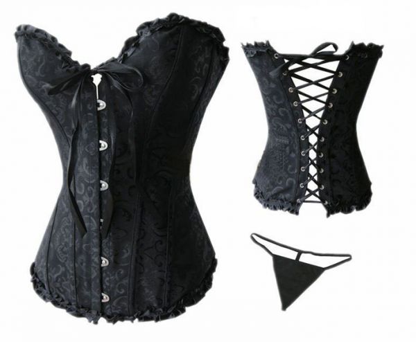 Corselet Overbust com fechamento em busk